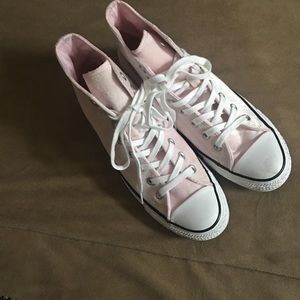 Velvet pink high top Converse All Stars